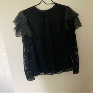 Ruffle sleeve Lace blouse